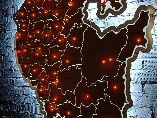 Изготовление объемных световых карт